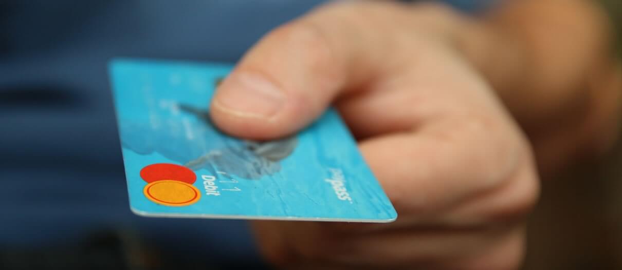 Blue debit card